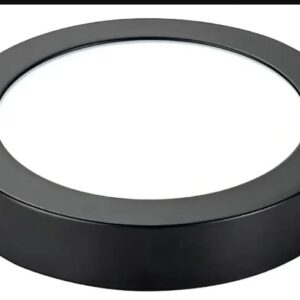 Foco sobrepuesto, redondo negro, 24 w